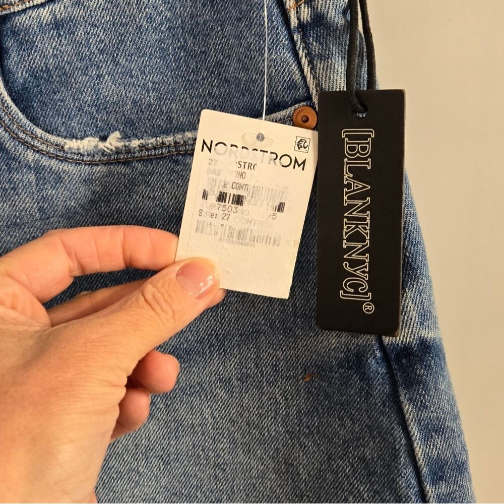 BlankNYC Cruise Control High-Rise Jean Shorts w Distressing Sz 27 or 4 NEW - Picture 8 of 13